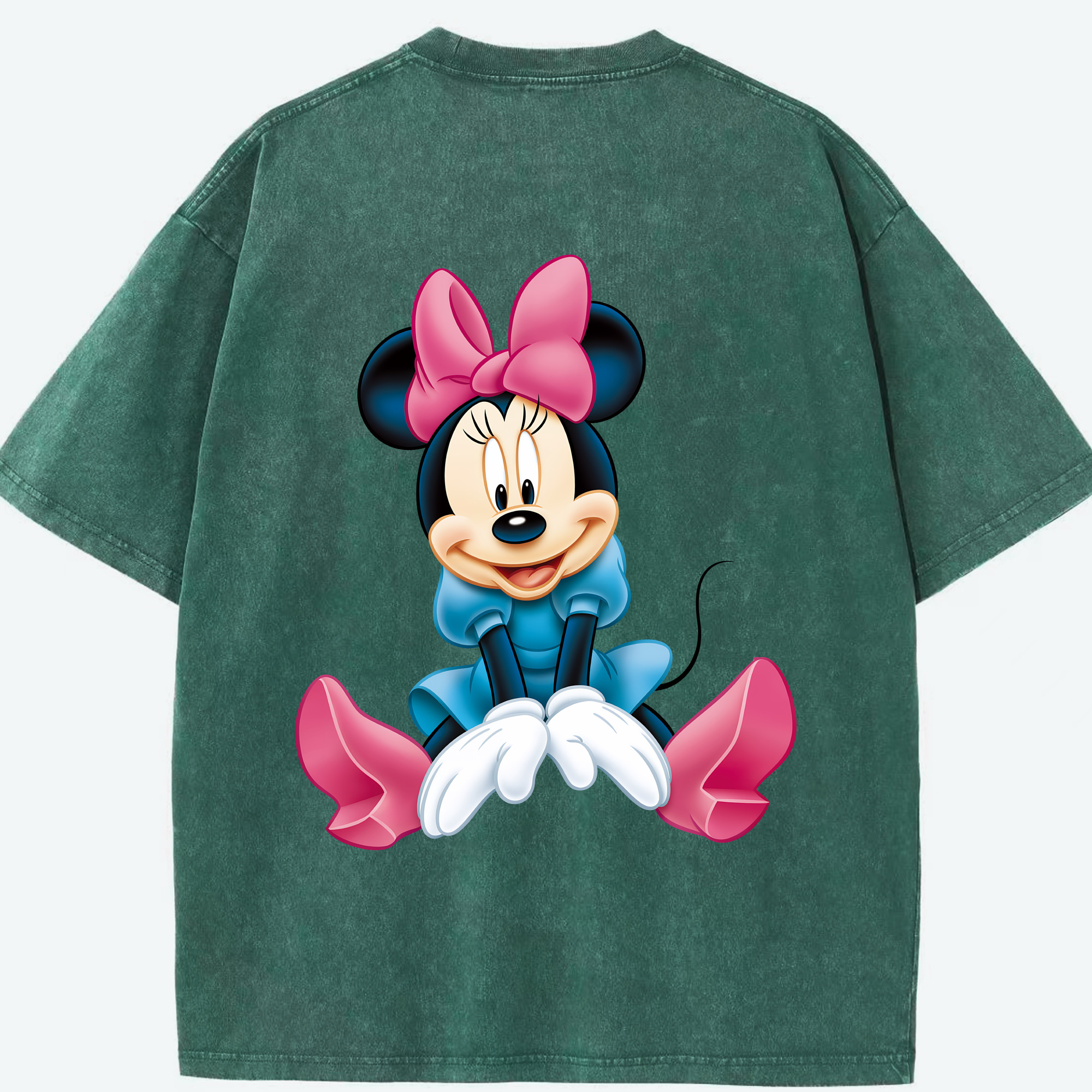 （画像用） ミッキーマウス Mickey Mouse 綿100% ヴィンテージ風 半袖Tシャツ（背面プリント）